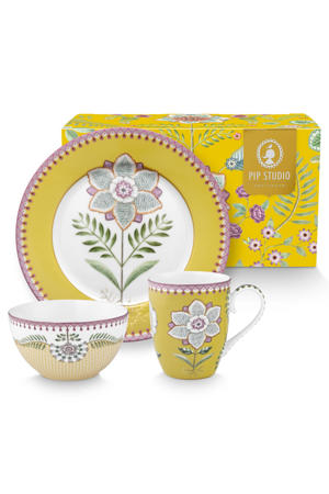 serviesset lily & lotus (set van 3)