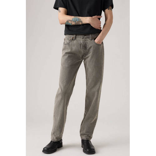 Levi's 501 straight leg jeans Plus Size grey denim afbeelding
