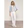 Tramontana gebloemde spijkerjas light blue denim
