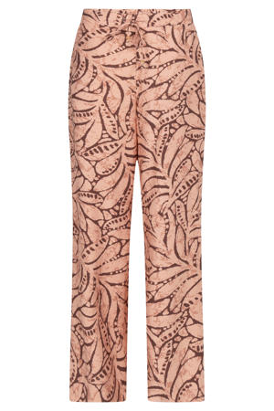wide leg regular waist broek oranje