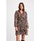 Morgan korte jurk met panterprint met glitter bruin