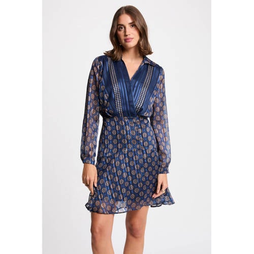 Morgan mini jurk met glitter donkerblauw afbeelding