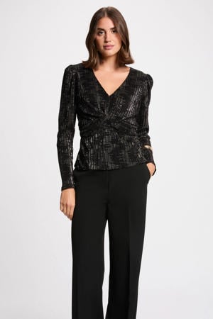 top zwart met glitter