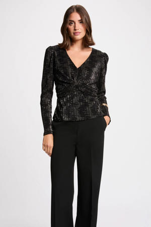 top zwart met glitter