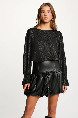 top zwart met glitter