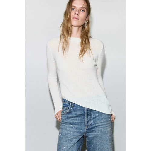 Mango pullover wit afbeelding