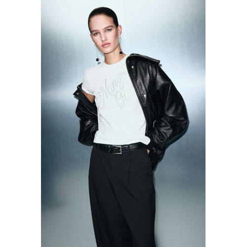 Mango T-shirt wit afbeelding