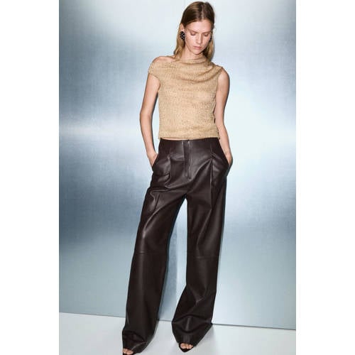 Mango top goud met pailletten afbeelding