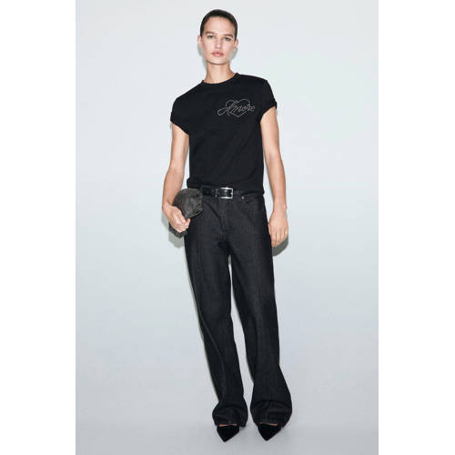 Mango T-shirt zwart afbeelding
