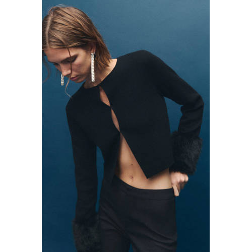 Mango vest zwart afbeelding