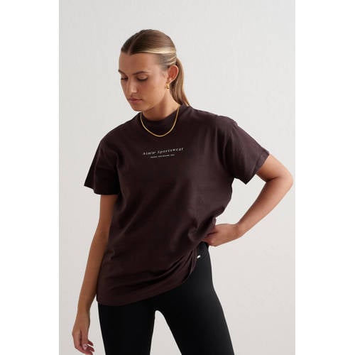 Aim'n T-shirt Serif bruin afbeelding
