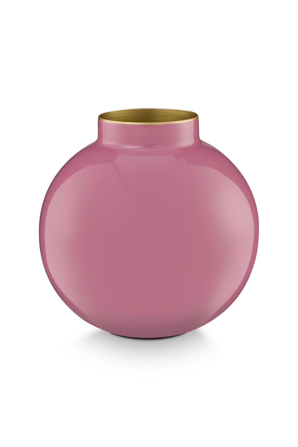 Pip Studio vaas metaal (Roze) (17 cm)