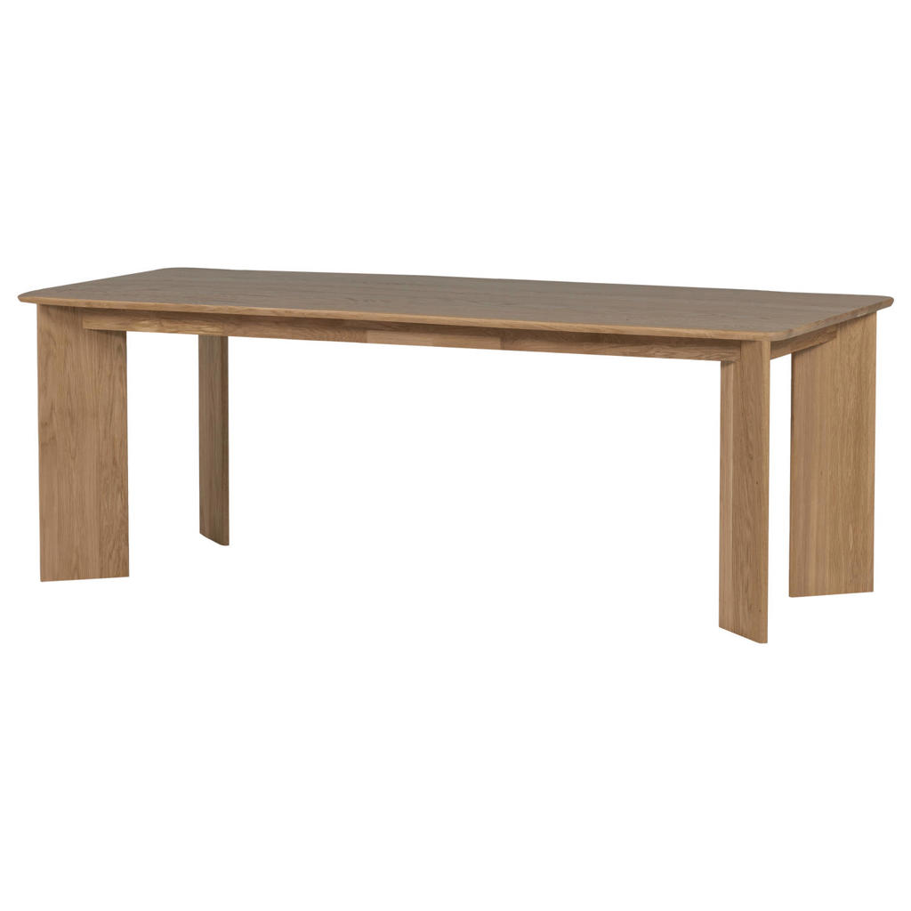 WOOOD WOOOD Tablo Eettafel Afgerond DL 200 cm - Eikenhout - Transparant