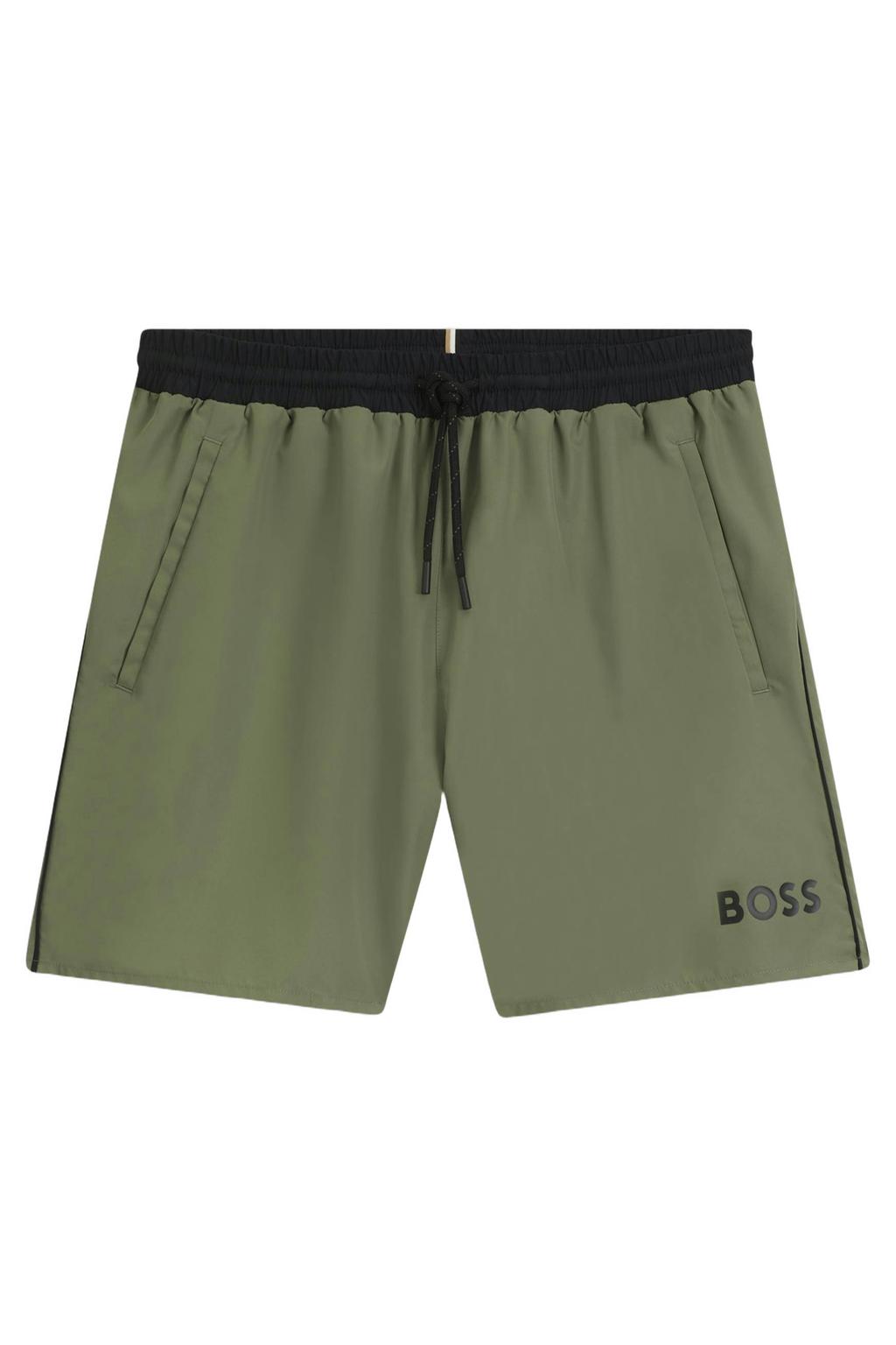 BOSS zwemshort Starfish olijfgroen
