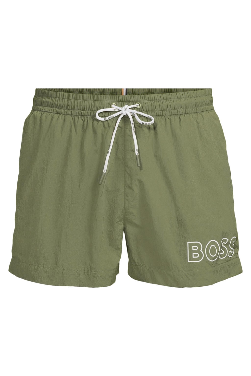 BOSS zwemshort Mooneye met logo olijfgroen