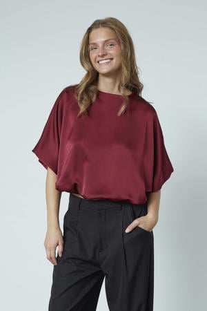 blousetop donkerrood