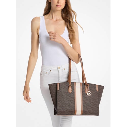 Michael Kors shopper Becca met logoprint donkerbruin afbeelding