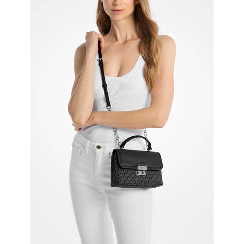Michael Kors crossbody tas Tribeca XS met logoprint zwart afbeelding