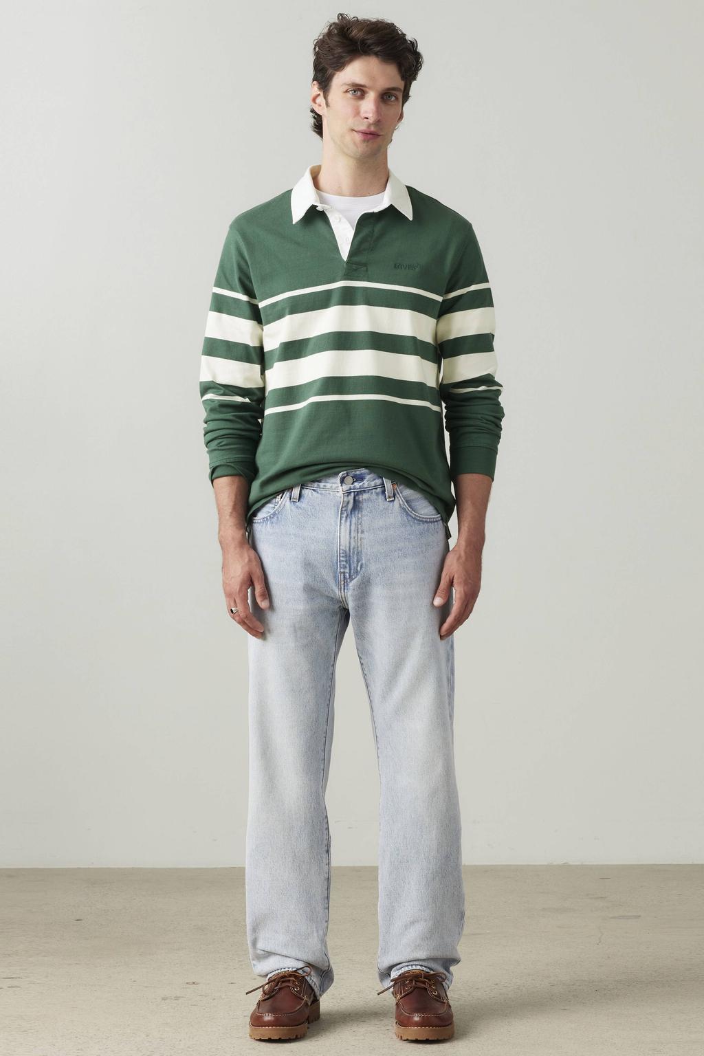 Levi's 555 straight leg jeans light blue denim