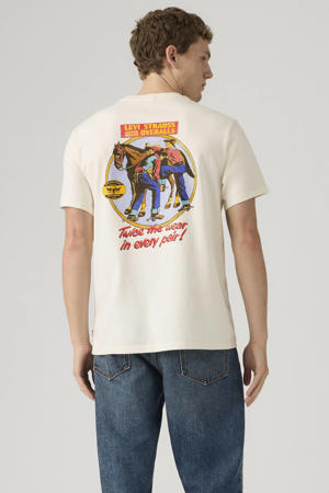 relaxed T-shirt met backprint ecru