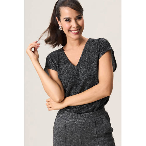 Miss Etam glitter top zwart afbeelding