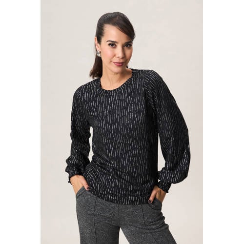 Miss Etam top zwart/silver afbeelding