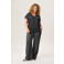 Miss Etam Plus glitter top zwart met lurex