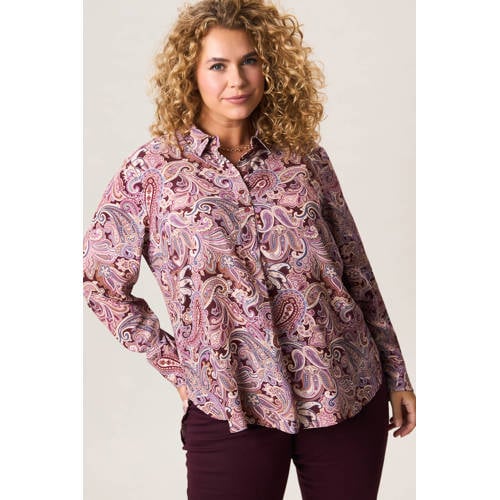 Miss Etam Plus blouse paars afbeelding
