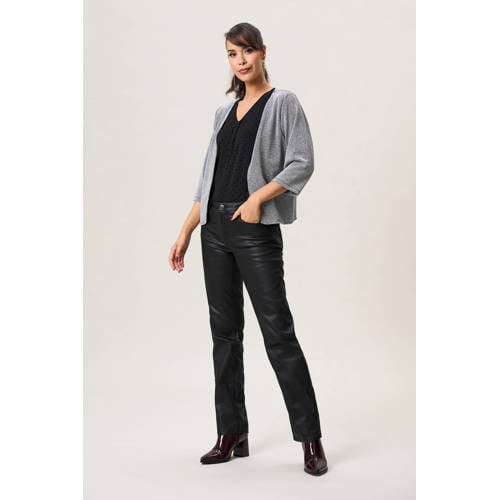 Miss Etam gebreid vest zilver met glitter afbeelding