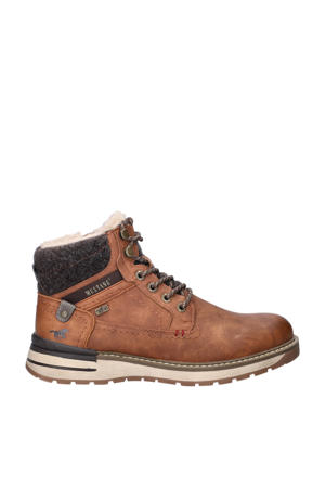 gevoerde veterboots cognac