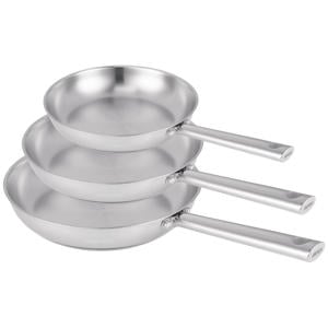 Steelpannenset Cicla 3-delig (Ø 16, 18 & 20 cm) – RVS, PFAS-vrij