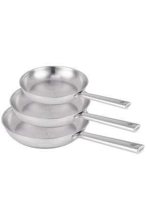 Steelpannenset Cicla 3-delig (Ø 16, 18 & 20 cm) – RVS, PFAS-vrij