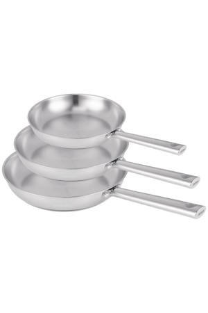  Steelpannenset Cicla 3-delig (Ø 16, 18 & 20 cm) – RVS, PFAS-vrij