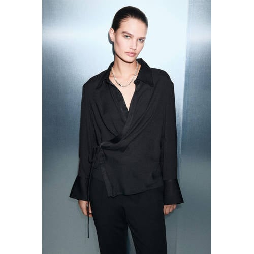 Mango blousetop zwart afbeelding