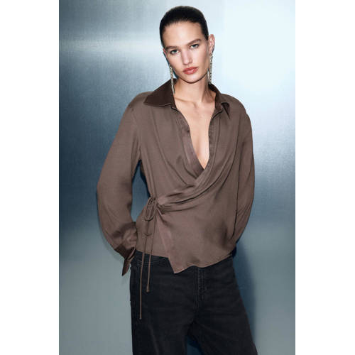 Mango blousetop bruin afbeelding