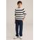 WE Fashion Blue Ridge casual broek donkerblauw