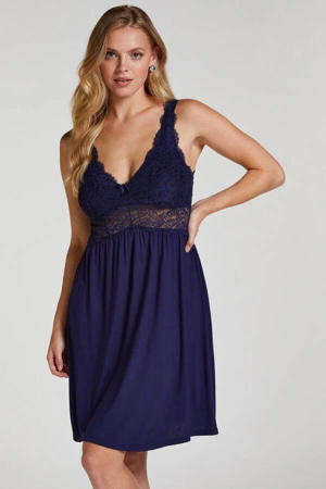 slipdress Nora donkerblauw