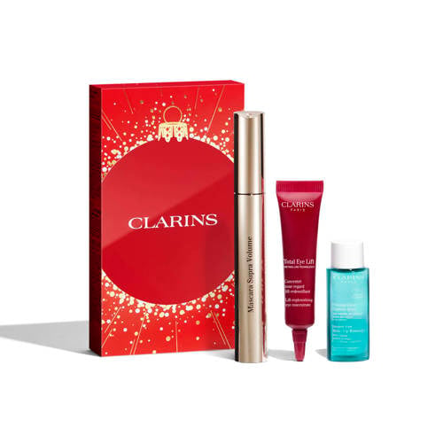 Clarins Set - Supra Volume Mascara 8 ml + Total Eye Lift 7 ml + Instant Eye Make-up Remover 10 ml afbeelding