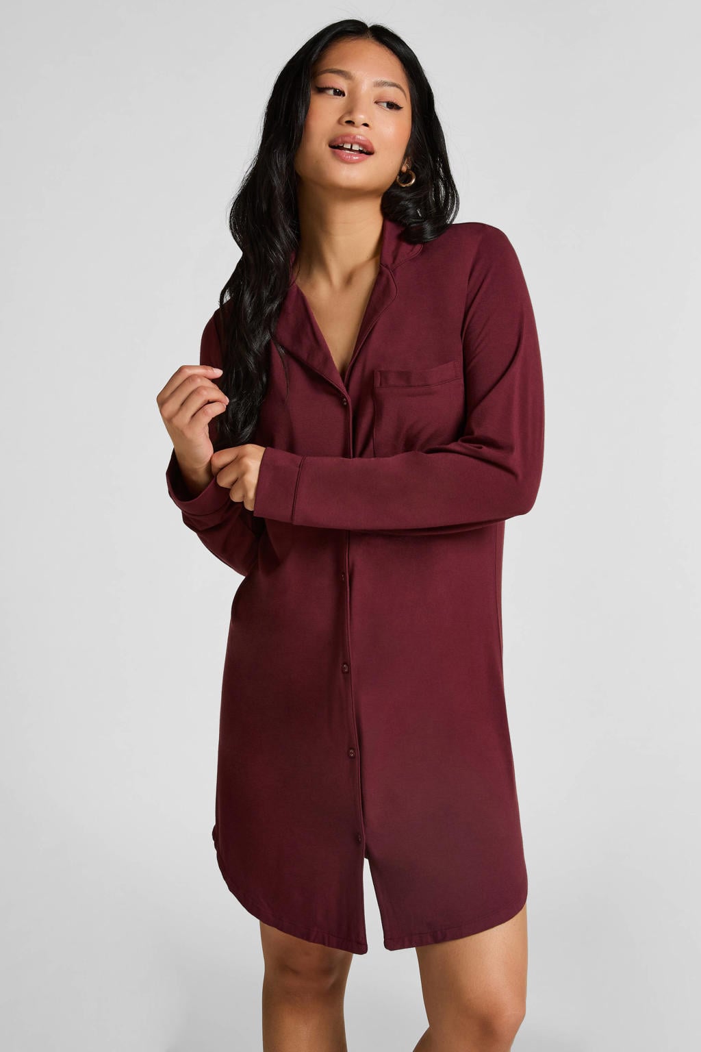 Hunkemöller nachthemd Essential donkerrood