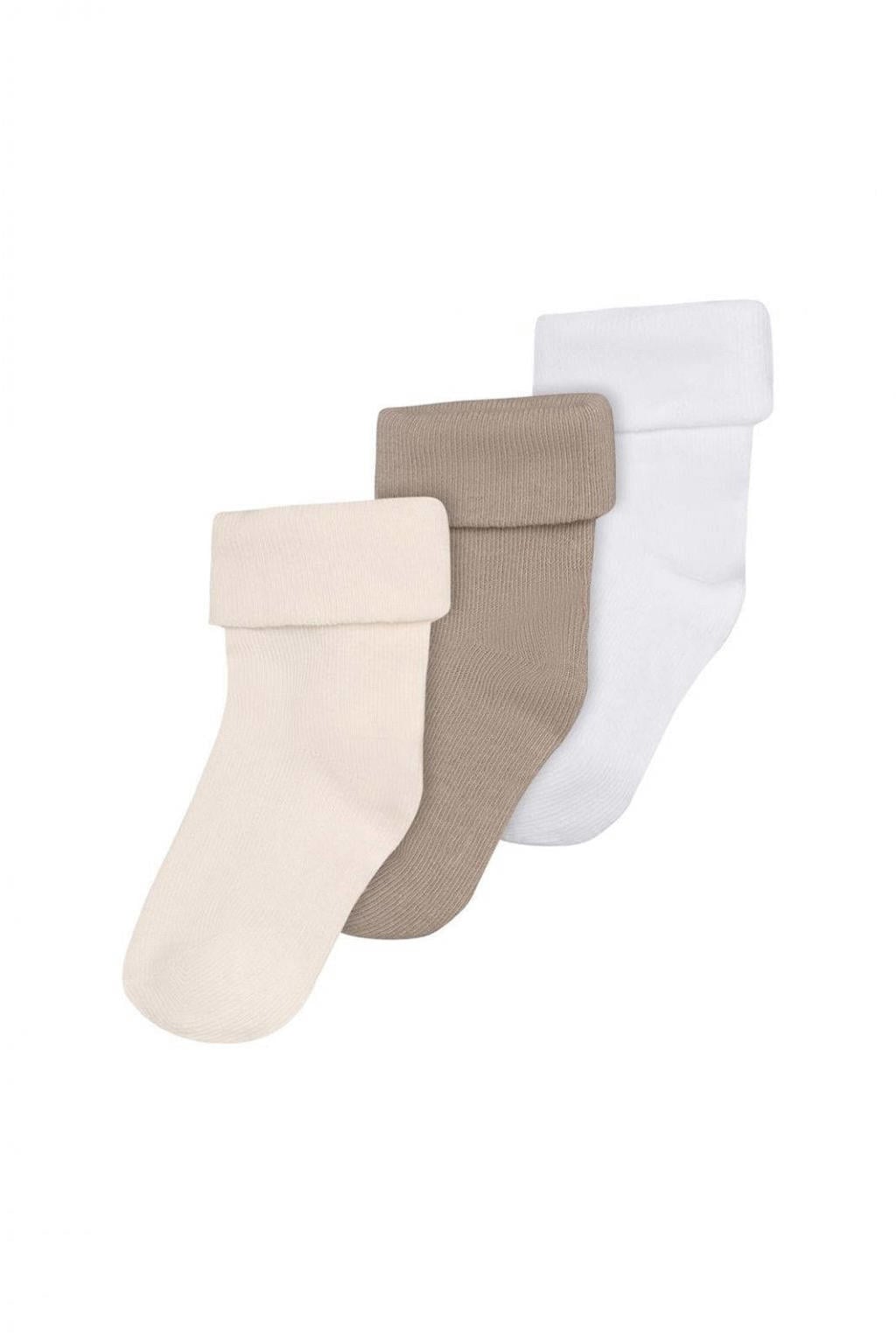 Noppies sokken - beige/ecru/wit (set van 3)