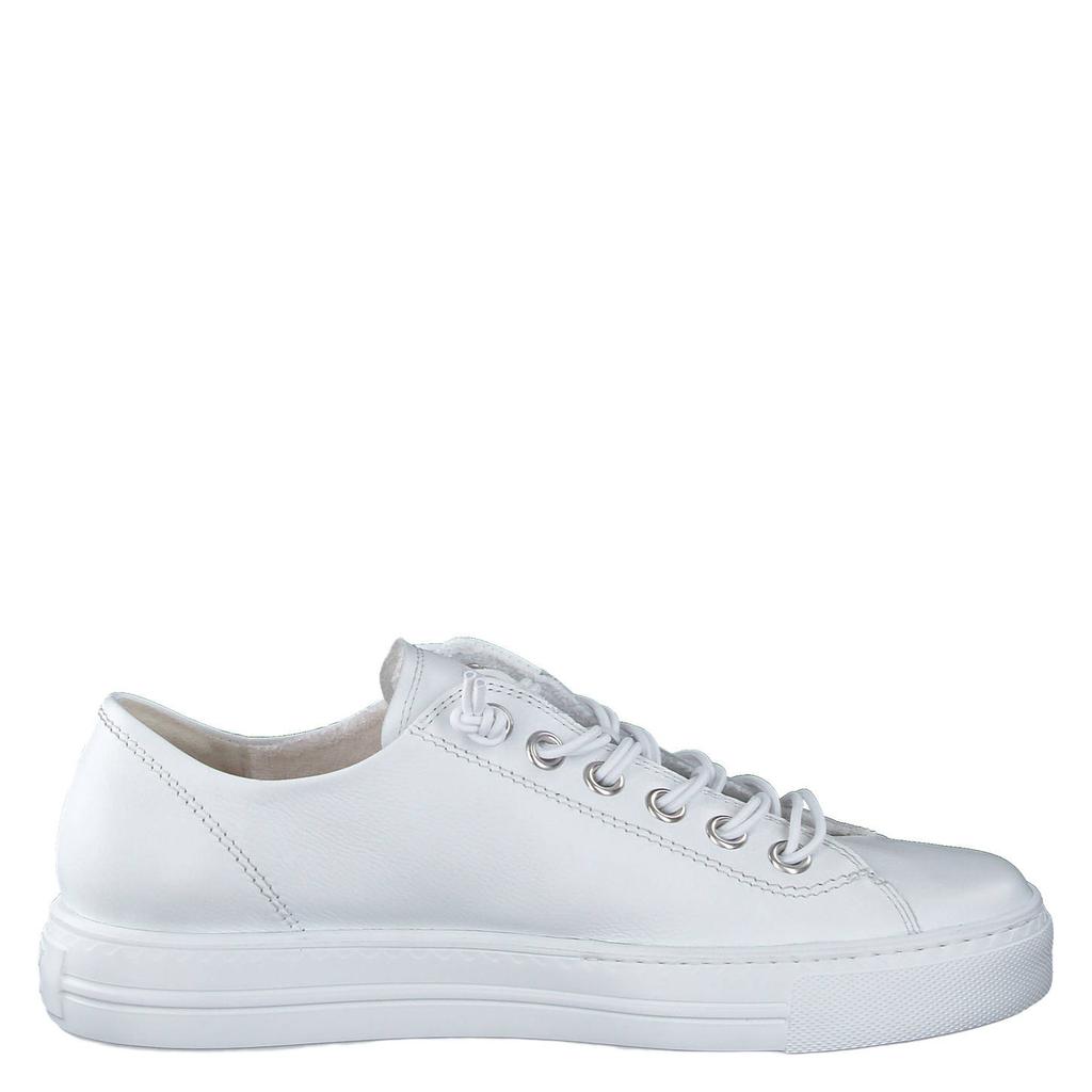 Witte dames Paul Green leren sneakers met veters