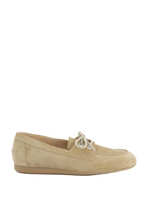 suède bootschoenen beige