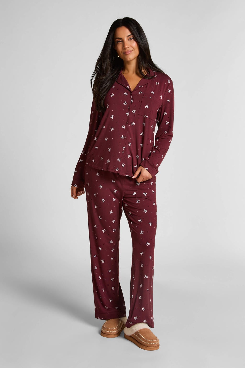Hunkemöller pyjamatop donkerrood