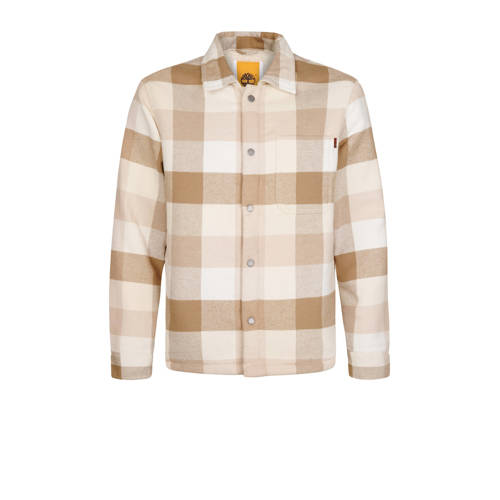 Timberland geruit overshirt beige afbeelding