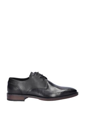 leren veterschoenen zwart