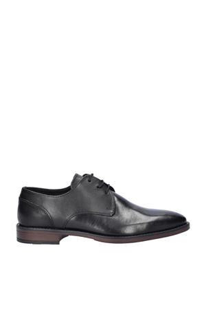 leren veterschoenen zwart