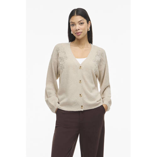 VILA gebreid vest beige afbeelding