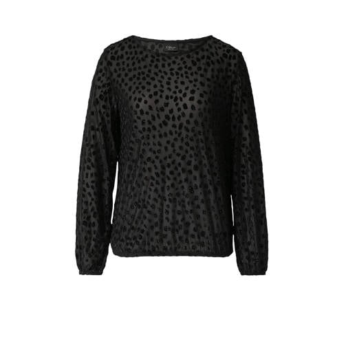 s.Oliver BLACK LABEL top zwart met glitter afbeelding
