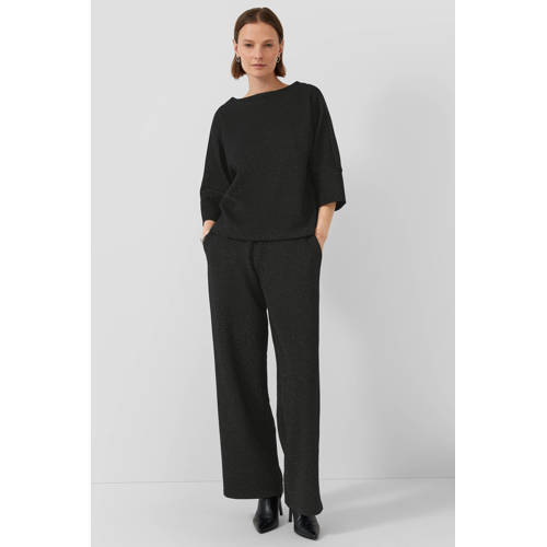 s.Oliver BLACK LABEL straight regular waist casual broek zwart afbeelding