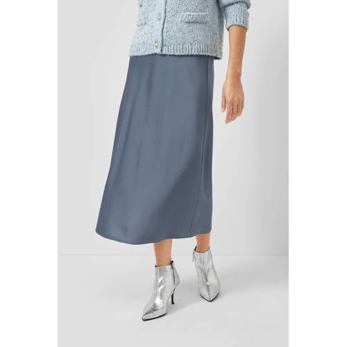 s.Oliver BLACK LABEL satijnen A-lijn rok blauw afbeelding